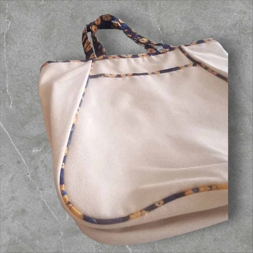 Shoshanna Cream Tote with Floral Accents